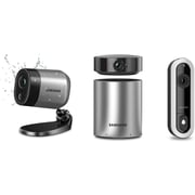 Samsung SNA-R1210W Wisenet SmartCam A1 Wireless Home Monitoring System With Video Doorbell D1, SNA-R1210W