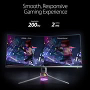 Asus ROG Swift PG35VQ Ultra-Wide HDR Gaming Monitor, 35 Inch 21:9 (3440 x 1440), FALD 512 Zones, Overclockable 200Hz, 2ms, G-SYNC Ultimate, Display HDR1000, Quantum Dot, Smart Fan Control, Aura Sync