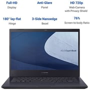 ASUS ExpertBook P2 (2019) Laptop - 10th Gen / Intel Core i7-10510U / 14inch FHD / 16GB RAM / 512GB SSD / 2GB / Windows 10 / Black / Middle East Version - [P2451FB-EK0053R]