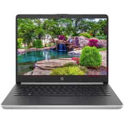 HP Notebook 14-DQ1037WM- Intel Core i3-1005G1, 14 Inch HD, 4GB RAM, 128GB SSD, Intel UHD Graphics, Win10, English-kb, Silver