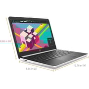 HP Notebook 14-DQ1037WM- Intel Core i3-1005G1, 14 Inch HD, 4GB RAM, 128GB SSD, Intel UHD Graphics, Win10, English-kb, Silver