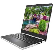 HP Notebook 14-DQ1037WM- Intel Core i3-1005G1, 14 Inch HD, 4GB RAM, 128GB SSD, Intel UHD Graphics, Win10, English-kb, Silver