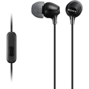 Sony WIC400B Wireless Neckband Headphone Black + MDREX15AP In Ear Headphone Black