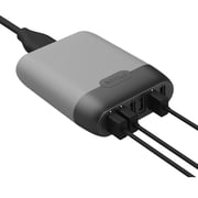 MiLi Charger Station II 30W [6-Port Ouput [6 USB-A Ports] [Quick Charge] Power Delivery [AC100-240V Universal Voltage; 50-60Hz] - [Smartphones, Notebook, Tablets, GPS, Action Cams, New MacBook] - Grey