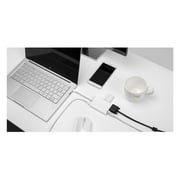 Xiaomi Mi USB C Hub 5 in 1 Type C Dock with VGA, 10000 Mbps Gigabit Ethernet, Power Delivery Charging 2 USB 3.0 Ports Compatible with Macbook Pro, iMac, Dell, HP, Lenevo, Acer, Xiaomi etc - White