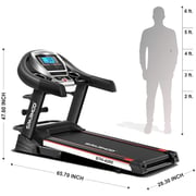 Sparnod Treadmill STH-4200 Foldable 4.5 HP Peak Motor, 125-kg Max User Weight, 14 km/hr Max Speed, Massager, Auto-Incline