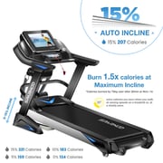 Sparnod Fitness Automatic Motorized Treadmill for Home Use - Touchscreen Display with Wifi and Massager-STH-6000 3 HP (6 HP Peak)