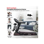 Sparnod Fitness Automatic Treadmill - Foldable Motorized Running Indoor Treadmill for Home Use- STH-3500 (4 HP Peak)