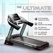 Sparnod Fitness Semi-Commercial Treadmill - Automatic Motorized Walking/Running Machine with Auto Incline- STC-5200 (5 HP AC Motor)