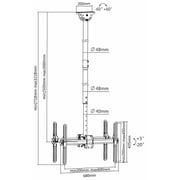 Skilltech LED / LCD / Plasma / Curved / OLED / QLED back to back Ceiling mount