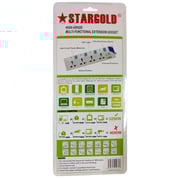 Stargold Overload Protector Electric Charging Lead 4 AC Output 3mtr Power Cable White