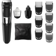 Philips Norelco Multigroom 3000, MG3750/60, 13 Attachments For Beard, Face, Nose, And Ear Hair Trimmer And Hair Clipper Oil-free grooming