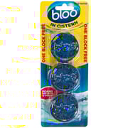 Bloo Twin Blocks In-Cistern Toilet Cleaner (Pack of 3, Blue)