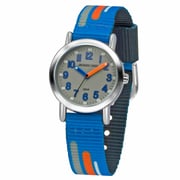 JACQUES FAREL KPS 201 Children's Watch Boys Analogue Quartz Metal Fabric Strap, JF-KPS201