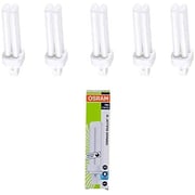 Osram Long Lasting Home Decorative High Quality and Durable Fluorescent Lamp Rectangle Shape 2 Pin CFL Bulb - 18 W (Pack Of 5) - Daylight