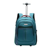 STARGOLD SG-T90 Unisex Water Resistant Rolling Trolley Backpack with Adjustable Strap for School, College, Office, Business and Travel, Lake Blue - 18 Inches