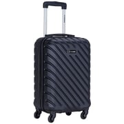 STARGOLD SG-T80 Single Hardside Spinner ABS Trolley Luggage With Number Lock, Black - 20 Inches