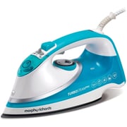 Morphy Richards Turbosteam Pro Steam Iron 2800W, White/Blue