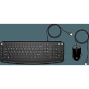 HP Wired Keyboard and Mouse Set 46.5cm Black