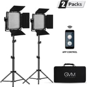 GVM 2 Pack LED 480LS-B2L KIT Video Lighting Kits with APP Control, Bi-Color