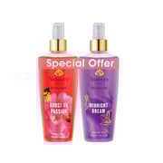 Yardley Body Mist 236Ml Twin Pack-Burst Of Passion+Midnight Dreams