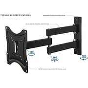Stargold Heavy Duty Single Arm LCD Monitor Stand 19-43inch 180 Degree Rotation Led Wall Bracket Holder Full Motion TV Mount SG-814 Black
