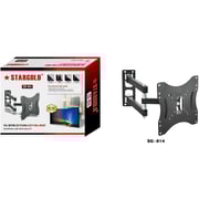 Stargold Heavy Duty Single Arm LCD Monitor Stand 19-43inch 180 Degree Rotation Led Wall Bracket Holder Full Motion TV Mount SG-814 Black