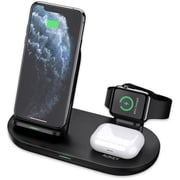Aukey 3-in-1 Wireless Charging Station Black