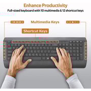 Promate Wireless Keyboard and Mouse Combo Black