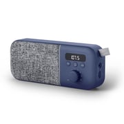 Energy Sistem Fabric Box Radio (Portable FM Radio, 1200 mAh Rechargeable Battery, 3 W, PLL Tuner, Audio Out) Navy