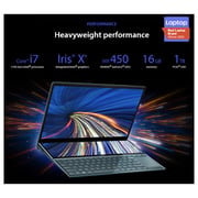 Asus Zenbook Touch Laptop - 11th Gen Core i7 2.8GHz 16GB 1TB 2GB Win10 Home 14inch FHD Blue English/Arabic Keyboard UX482EG HY004T (2021) Middle East Version