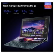 Asus Zenbook Touch Laptop - 11th Gen Core i7 2.8GHz 16GB 1TB 2GB Win10 Home 14inch FHD Blue English/Arabic Keyboard UX482EG HY004T (2021) Middle East Version