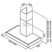 Baumatic BMECH9WSS-2 90Cm Wall Mounted Hood