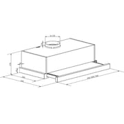 Baumatic BMECH6TSS 60cm Telescopic slide out hood Hood