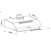 Baumatic BMECH6FS 60cm Standard fixed Hood