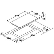 Baumatic BMEH32E 30cm 2 Zone Ceramic Hob