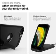 Spigen Tough Armor designed for iPhone SE 3 case cover (2022)/iPhone SE case (2020) with Extreme Impact Foam - Black