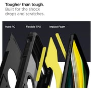 Spigen Tough Armor designed for iPhone SE 3 case cover (2022)/iPhone SE case (2020) with Extreme Impact Foam - Black