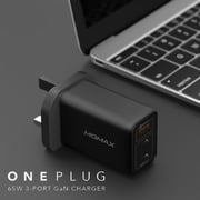 Momax 3 Port 65W USB Charger Black