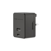 Powerology - Dual Port Wall Charger 30W USB 2.4A + PD 18W with Type-C to Mfi Lighting Cable 1.2M - Black