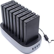 Powerology - 8 in 1 Power Station 8000mAh with Built-In Cable - Black