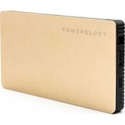Powerology 8 in 1 Power Station 8000mAh with Built-In Cable - Gold