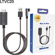 Max & Max Lightning to HDTV Cable 2m Black