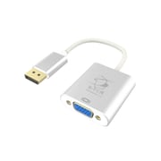 STEK Display Port to VGA Adapter, Gold Plated DP Male to Female Cable Adapter Converter White