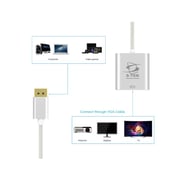 STEK Display Port to VGA Adapter, Gold Plated DP Male to Female Cable Adapter Converter White