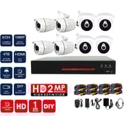 UK PLUS 8Piece 1080P 8CH Home Security Surveillance Camera With DIY Kit