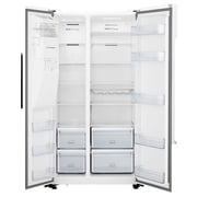 evvoli 650 Litres Side by Side Refrigerator With Ice maker and Water Dispenser, Digital Inverter Technology, White EVRFH-S532HW