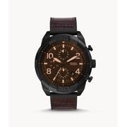 Fossil Bronson Chronograph Brown Croco Leather Watch FS5713