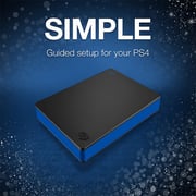 Seagate Game Drive External Hard Drive 4TB Portable HDD Compatible With PS4 - Black / Blue (STGD4000400)
