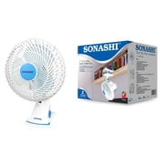 Sonashi 3-In-1 Clip Desk And Wall Fan 22W SF-8009CN White